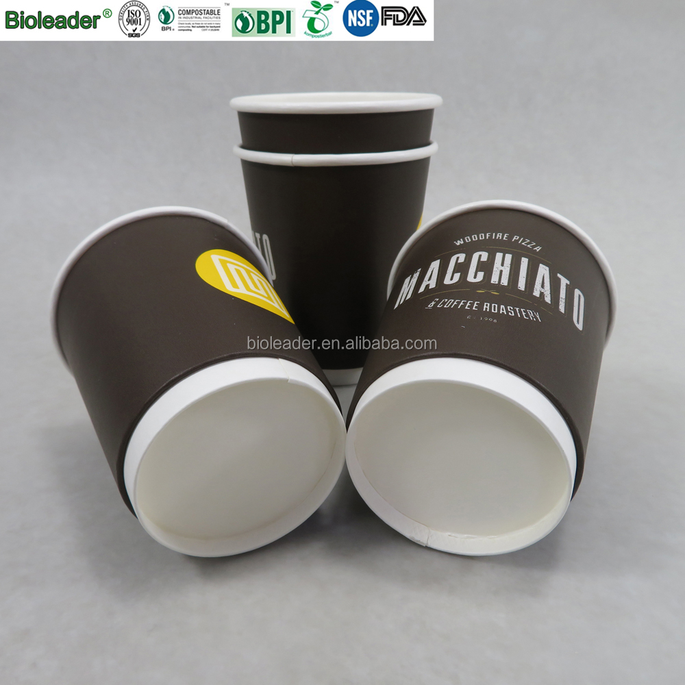 Hot Seller Biodegradable Paper Cups Disposable Bagasse Coffee Cups Disposable