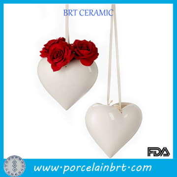 Home decroation hanging heart shaped vase for wedding