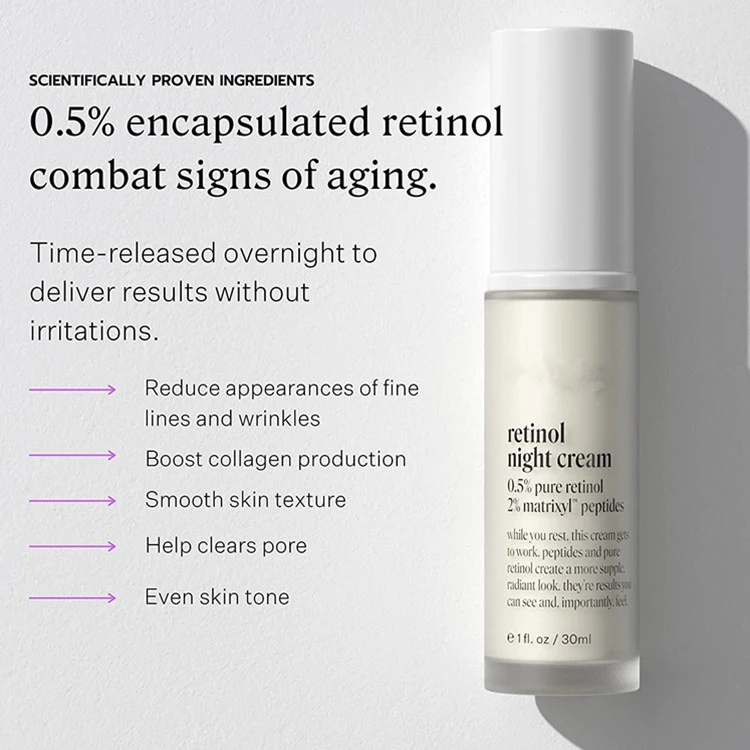 Custom Retinol Face Moisturizer Night Cream Anti Aging Wrinkle Facial Cream
