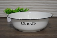 Enamel colorful customized foot wash basin