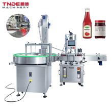 Automatic Linear Feeder Machine for Glass Bottles and Metal Tins with Capping Function