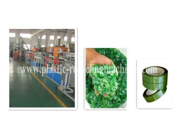 Pet Flake Recycled Pet Strap Extrusion Line / Bale Strap Making Machine