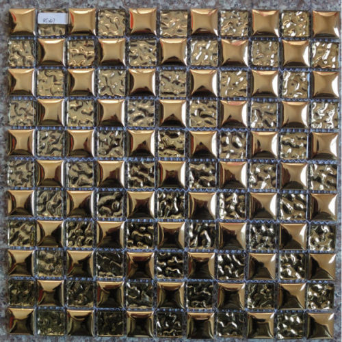 Diamond Gold Color Glass Mosaic Tile