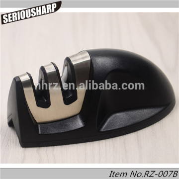 High Class Home Kitchen Knife Sharpener Professional Cooking Tools Two Stages Black Color Mini Knife Sharpener