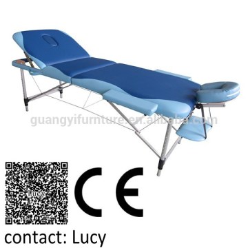 3 section aluminum massage table blue