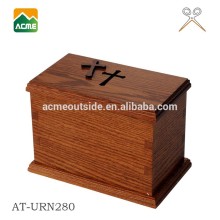 AT-URN280 solid wood funeral cheap factory direct urns urns for ashes
