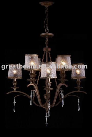 Iron Craft Pressing-Glass Shade Pendant Lamp D1339G