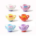 100PCS Mini Tea Pot Cups resin Simulation Toy Teapot Play For Girl Doll Accessiores Dollhouse Decor Kitchen  Hair Bow Center DIY