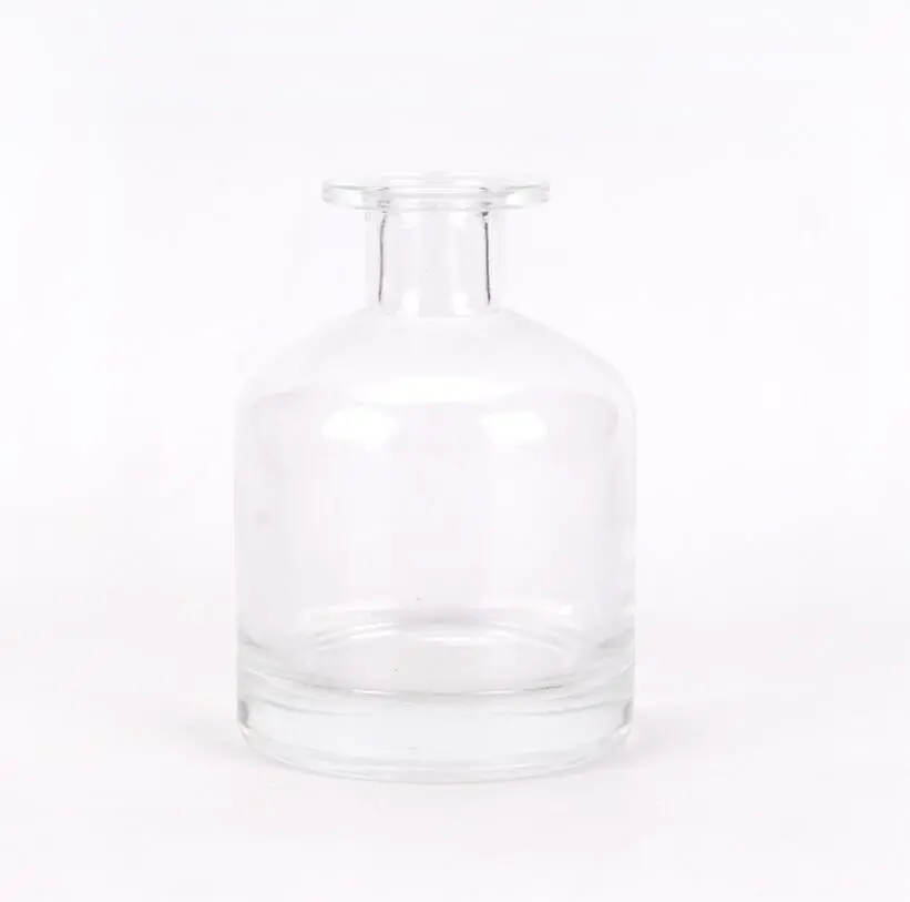 Customized Big Belly Round Shaped Clear Empty Glass Reed Diffuser Bottle