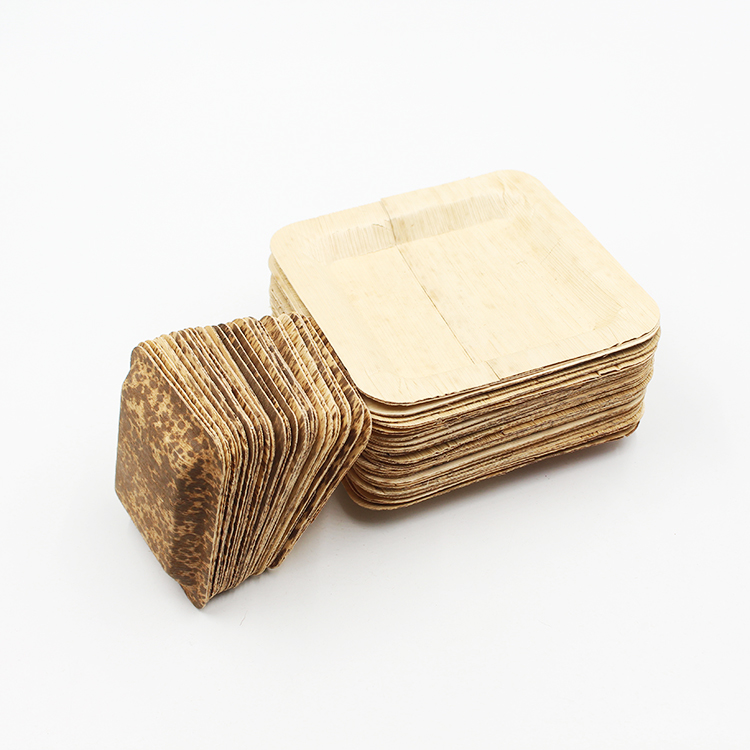 Biodegradable eco friendly disposable bamboo palm leaf plates