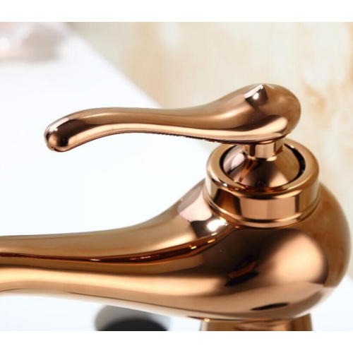 Sink Golden Finish House Basin Faucet Brass