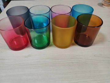 Colourful fashion gift glass candle holder