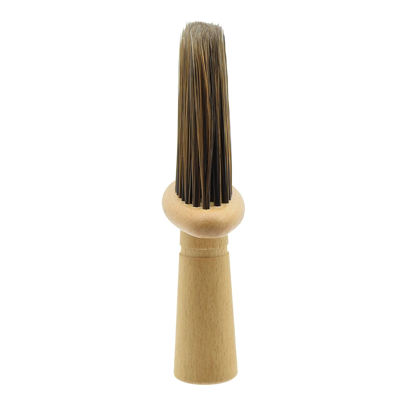 Salon Cleaning Brush Soft Hair Brush Hair Clean Cutting Shaving Neck Duster Round Wood Nylon