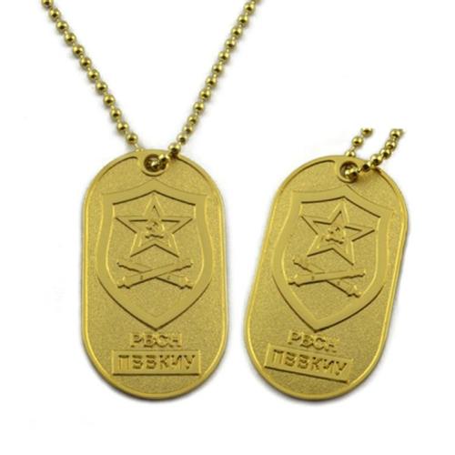 Customized Brass Necklaces Branded Titanium Dog Tag