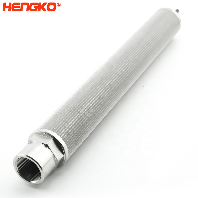 HNEGKO 10 25 microns powder sintered 304 316L stainless steel industrial oil filter stainless steel mesh filter element