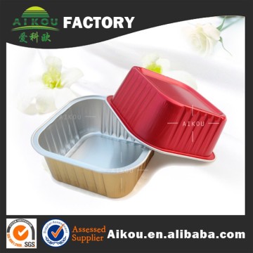 Aluminum foil biodegradable corn starch food container with lid