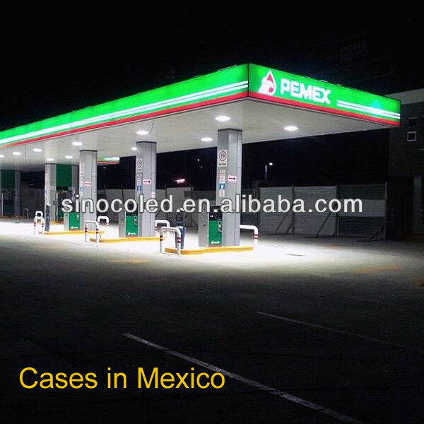 120W LED Canopy Light Fixtures Efficient 135LM/W LED Bay Lights Aluminum IP65 Rating Petrol Station CE ROHS PSE Warehouses
