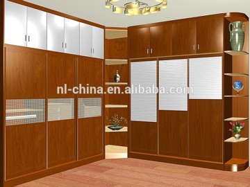 Chinese supplier Newest Mediterranean style wooden 3 doors wardrobe closet