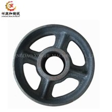 Cast iron pulley wheel truck spare parts cast iron wheels black