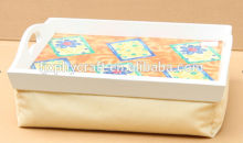 Wooden bed food tray