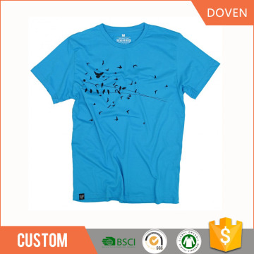 Cotton/polyester t shirt blue t-shirt mens clothing