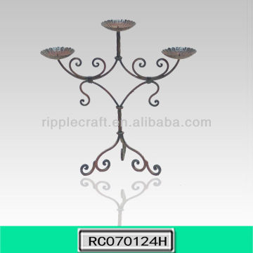 Classical Trident Iron Candlelabrum