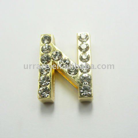Alphabet "N" Jewelry Slider Beads for Leather Bracelet