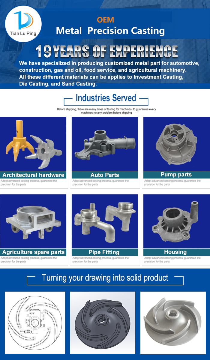 19 Years OEM Investment Casting Foundry Custom Lost wax Casting Stainless Steel Parts