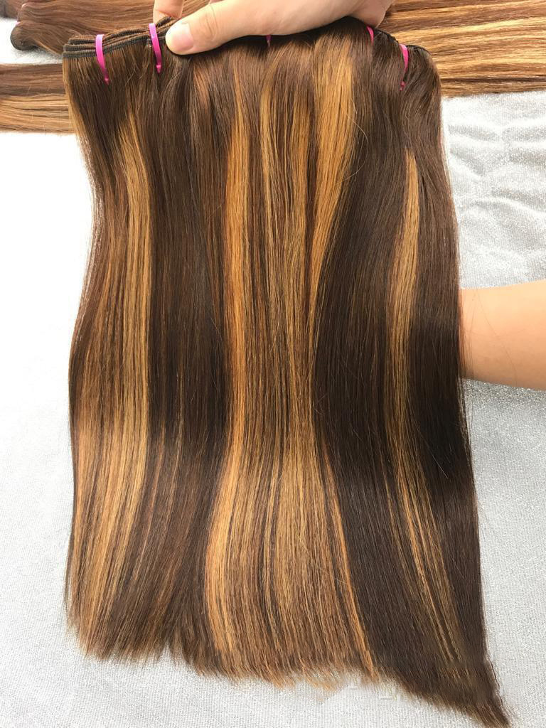 Indian Bouncy Remy Raw Virgin Hair Double Drawn With Closure, Best Quality Human Hair Vietnam Bone Straight Super Double Drawn