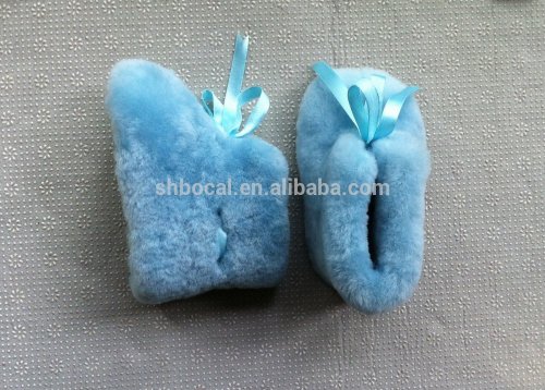 lovely sheep skin soft wool baby booties