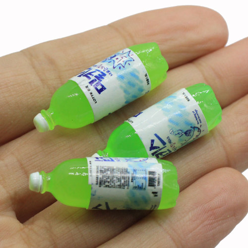 100pcs Dollhouse Miniature Korean Soda Water Bottle Drink Dolls Food for Kitchen Decor Toys Planar Resin DIY Crafts