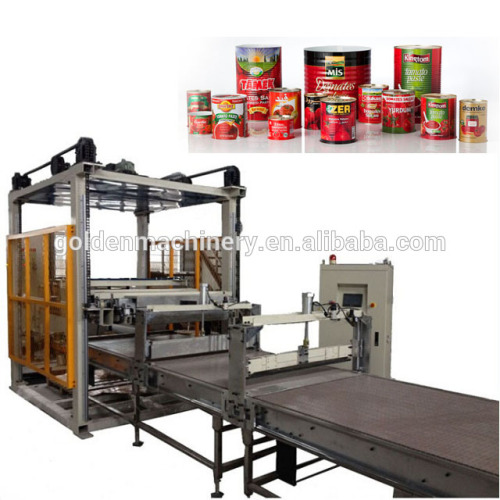 empty cans palletizer machine for food beverage tin