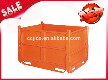 Storage steel pallet container