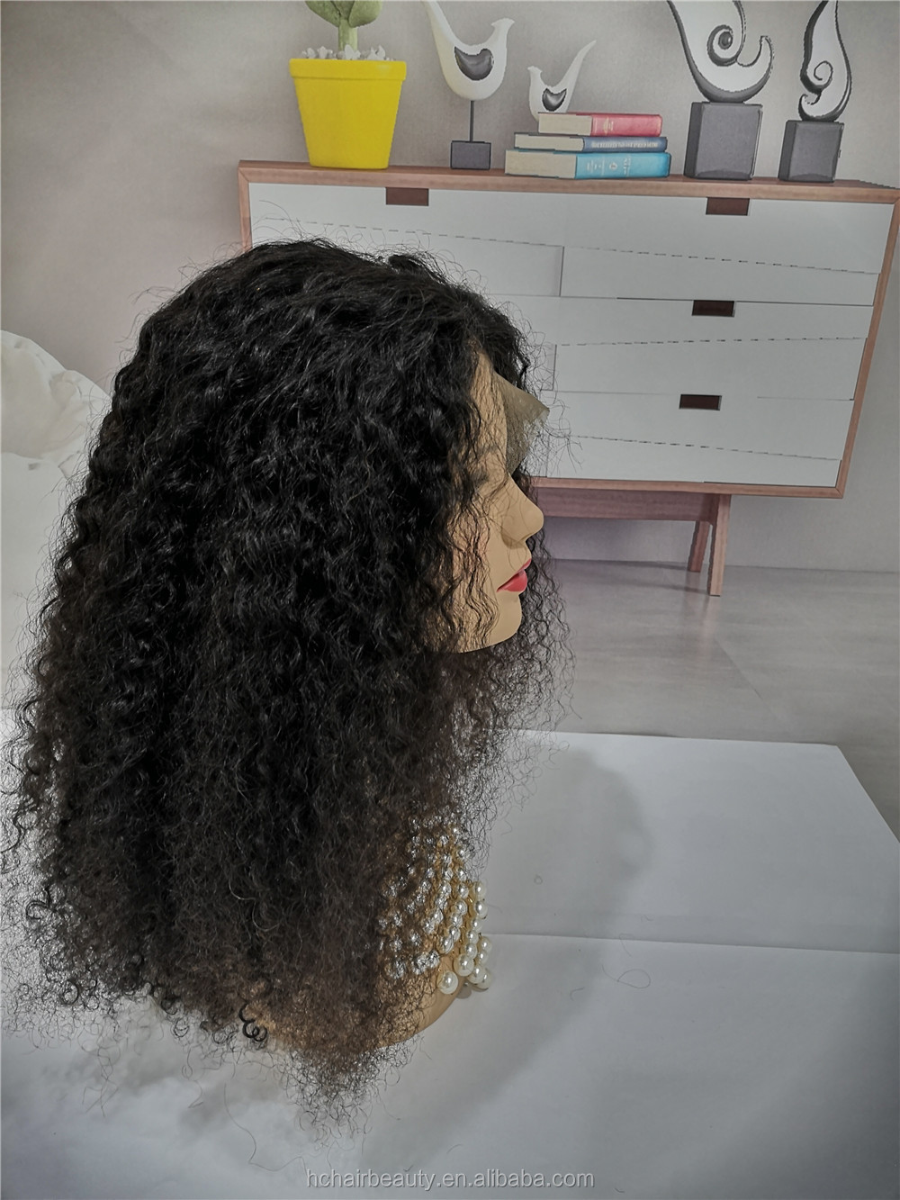 360 Lace Frontal Wig Kinky Curly Human Hair Wigs Pre Plucked With Baby Hair 130%-180% Brazilian Remy Lace Frontal Wigs For Women