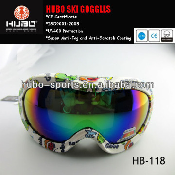 custom design down hill safety kids ski goggles