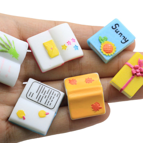 Latest Resin Designs 3D Simulation Books Cabochon Lovely Miniature Figure Craft 26mm