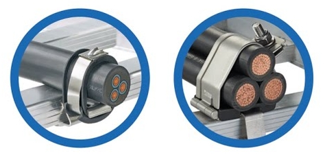 egyetlen háromszárnyú kábelbilincs single trefoil cable cleat