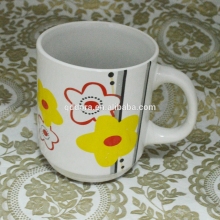 decorative flower coffee stoneware mug
