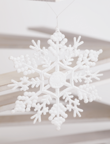 White Snowflake Plastic Christmas Decorative
