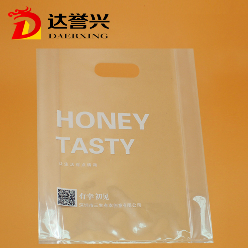 Clear Logo Printing Plastic Die Cut Bag