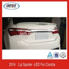Spoiler manufacturer auto rear spoiler trunk spoiler wing with light for corolla