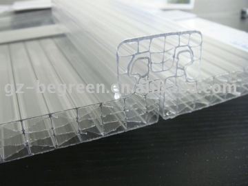 8mm / 10mm U locked polycarbonate plastic roofing panel