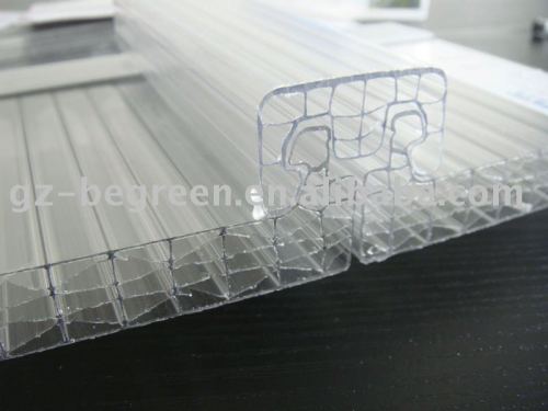 Polycarbonate U sheet(20mm),roofing panel,plastic roofing sheet,Transparent Roofing Sheet