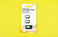 Plastic Abs Triple Sim Adapter , 4ff - 3ff Nano To Micro Sim Adaptor