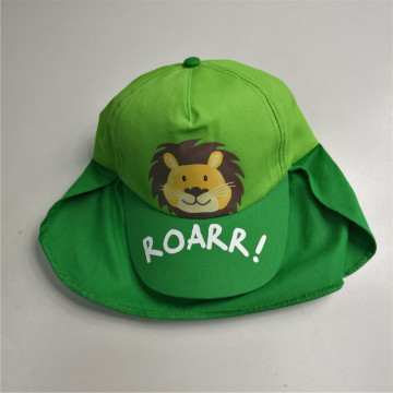 Kids Animal Print Flap Cap