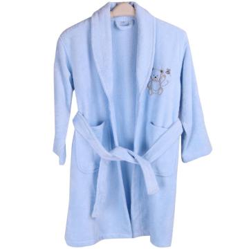 Chlidren Blue Cute Bathrobe Kids Cotton Pajamas