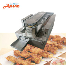 Automatic Flip Rotary Chicken Satay Skewer Grill Machine