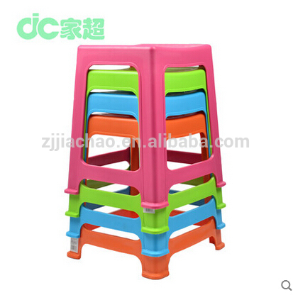 Plastic Chair Small square plastic stripe Stool chair