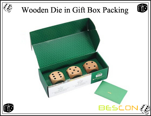 Wooden Die in Gift Box Packing Wooden Die in Gift Box Packing