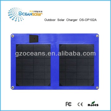 Foldable solar charger folding solar rechargable solar charging for mobile power bank OS-OP102A